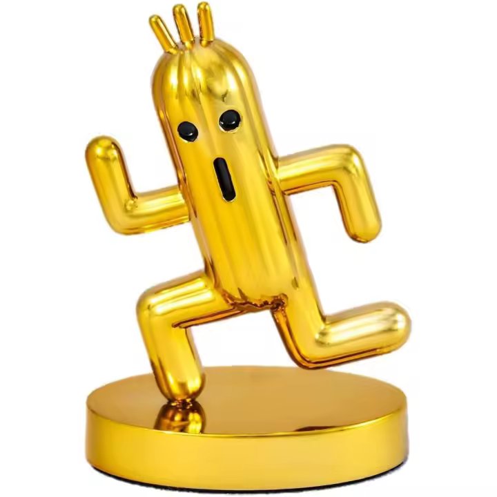 Gold Cactuar Bright Arts Gallery – Figura metálica Final Fantasy 6.7 cm - 1