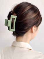 3 Pcs Clip De Pelo Grande Para Mujeres Y Niñas Clips De Cabello Fuerte Mate Cuadrado Para Pelo Grueso O Fino Protección Solar Accesorio De Moda - details 11