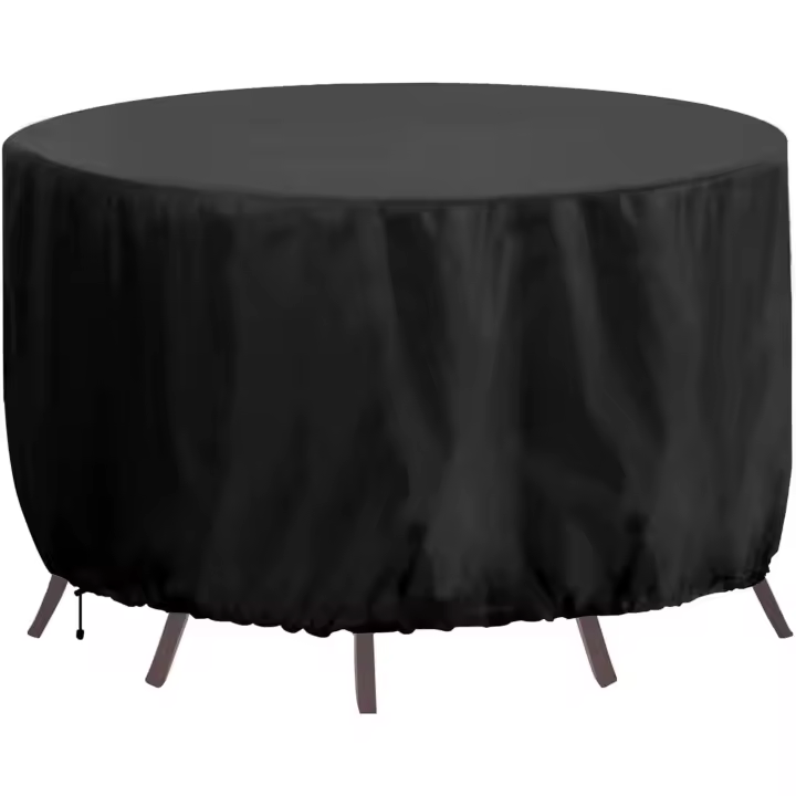 Fundas redondas para muebles de jardín: Impermeables, 130 x 71 cm, resistentes, de tela Oxford 420D, resistentes al viento y a los rayos UV. - 1