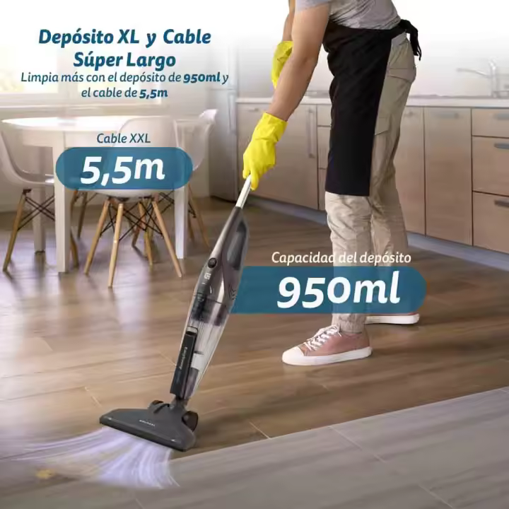 Aspiradora ASP-EASY - 600W y 16kpa -  Filtro HEPA Lavable y Cable de 5,5m - 1