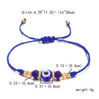 Pulsera Turca Con Ojo Maléfico Para Hombres Y Mujeres Hecha a Mano Con Hilo Tejido Y Cuentas De Cristal Para Parejas Joyería De Moda - details 13
