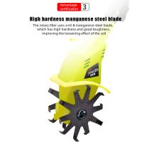 Cultivador eléctrico inalámbrico de 10 pulgadas, cultivador de jardín con batería de 2Ah y cargador rápido, 20V para batería Makita,Antideslizante,Inalámbrico,Manija plegable,Autopropulsada,Manija telescópica - details 4