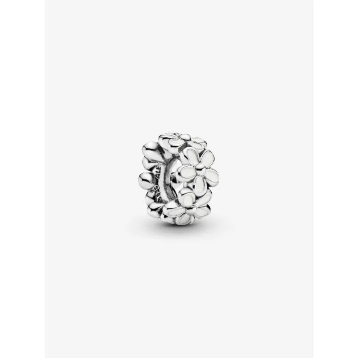 Pandora - Charm espaciador de Flor de Margarita Blanca-Plata de - 1