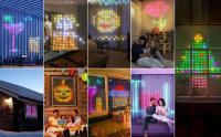 Luz De Cortina RGB Con Música Sincronizada Y Mostrador De Texto 400 LED Controlado Por App Decoración De Navidad Para Pared Y Habitación Luz De Guirnalda Para Fiestas Y Exterior - details 10