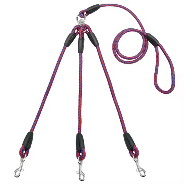 Correa Para 3 Perros De Nylon 3 Maneras Coupler Sin Enredos Doble Para Caminar Apto Para Pequeños Y Medianos Perros - 1