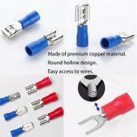 Kit De Conectores De Cable 300pcs 18 Tipos Incluyendo Anillos Spade Fork Butt 6.3mm Macho Y Hembra Para Electricidad Y Reparación De Electrónica - details 3