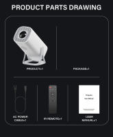 Proyector Mini HONGTOP S40 Android 11 Soporta 4K 1080P 2.4G/5GWIFI BT5.0 Proyector Portátil De Cine Para Hogar Resolución De Pantalla 1280x720P - details 8