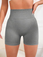 Shorts De Yoga Para Mujer High Waist Abdomen Pantalones Cortos De Running Deporte Fitness Outer Wear Material Poliéster - details 11