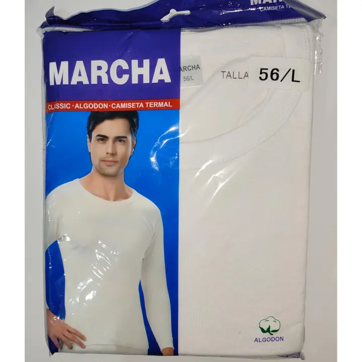 Camiseta interior hombre termica invierno cuello redondo manga larga algodon regalo ideal para pasar frios Marcha oficial talla S-XXL - 1