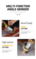 DEWALT DCG405 Amoladora De Ángulo Portátil 18V Lithium 100/125mm Corte Herramienta Plancha Sin Escobillas Para El Hogar Y Jardín - details 1