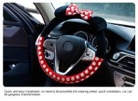 Funda De Volante De Coche Creativa Y Divertida De Peluche Para Invierno Guantes De Manillar De Volante Tamaño Único - details 6