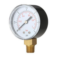Medidor De Presión De Agua Para Filtro De Piscina 0~60psi 0~4bar Manómetro Hidráulico Con Tapa De Acero Inoxidable Y Escala Gruesa 1/4" NPT - details 7