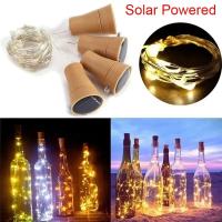 Luces De Vino Solar Con 20LED Y Cadena De Luces De Cobre Forma De Tapa De Vino Decoración De Jardín Fiesta Boda Navidad IP65 Auto-Contenida Fuente De Alimentación Solar - details 5