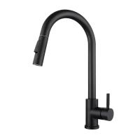 Grifo De Cocina Con Mangue De Retiro En Acero Inoxidable Terminado Pulido Y Niquelado Monohole Grifo De Piscina Con Roce Negro Y Cromo - details 4