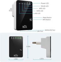 Extensor de WiFi, amplificador de señal WiFi, extensor de rango WiFi doméstico, repetidor WiFi inalámbrico con puerto Ethernet, cobertura WiFi completa de 360°. - details 0