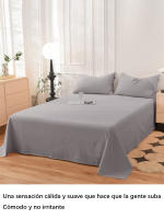 Sábanas premium verano , ropa de cama de 3 piezas, juego de cama de varios tamaños y colores (90/105/135/150/180/200) suave , liso, sin estampados, y sencilla,Sábana Antimanchas para Niños, no se descolora ni pierde brillo. Sábana matrimonial ,Secado Rápi - details 2