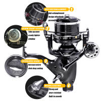 Carrete De Pesca Para Carpas Nueva Carrete Spinning Con Doble Arrastre Máx 27kg 12+1BB Adecuado Para Agua Dulce Y Salada Accesorios De Pesca - details 4
