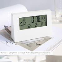 Termómetro Higrómetro Multifuncional LED Con Alarma De Reloj Estación Climática Electrónica Para El Hogar Medidor De Temperatura Y Humedad - details 2