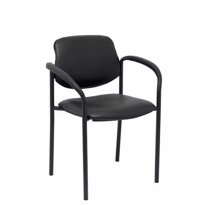 Silla Piqueras Y Crespo Villalgordo Ergonómica Similpiel Negro - 1