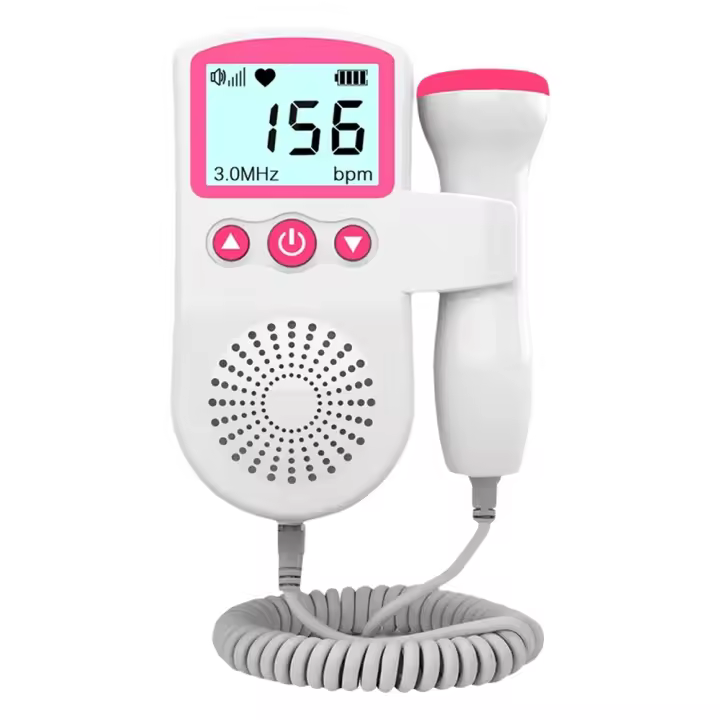 Monitor De Ritmo Cardíaco Fetal 3MHz Detector De Latidos De Bebé Estéreo Dopler Stetoscopio Para Embarazadas ALIWUZN - 1