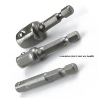 Juego De Adaptadores De Encabo De Acero Cromo Vanadio Con Cabeza Cuadrada Y Rosca Hexagonal Para Brocas 1/4" 3/8" 1/2" Herramientas Eléctricas DIY - details 1