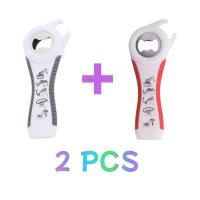 Abrigo De Botellas Y Latas Multifuncional De Acero Inoxidable Y Plástico 2PCS 5 En 1 Negro Herramienta De Cocina Para Cerveza Y Soda - details 1