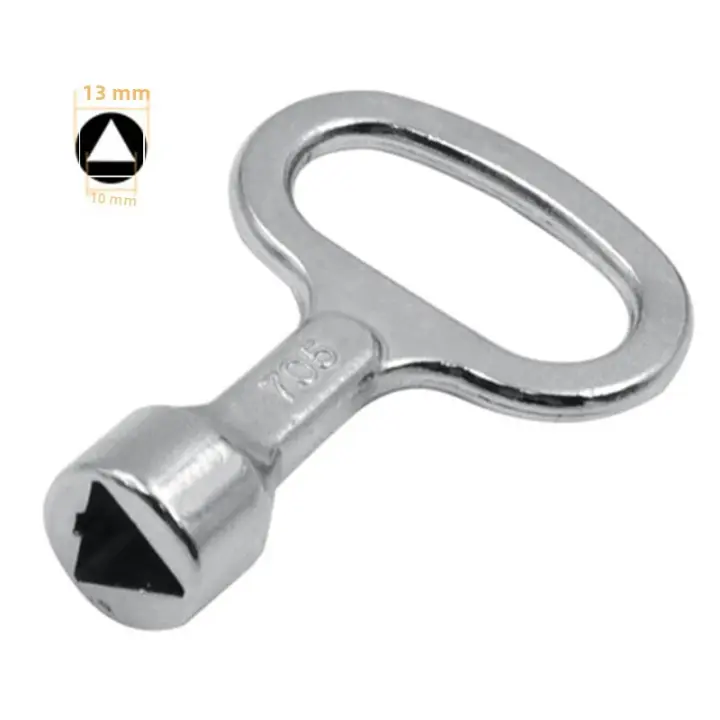 Llave De Torque Triangular Para Armario Eléctrico Y Metro De Suburbio Herramientas Manuales Para Reparación Llave Multifuncional De Acero Carbono - 1