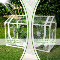 Mini Invernadero Transparente De PVC Plegable Portátil Para Jardín Pequeño Cubierta Protectora Para Plantas De Interior Y Exterior - details 2
