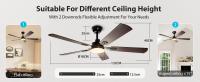 Aigostar Ventilador de Techo con Luz Silencioso 52″, Motor DC Reversible 33W, Mando a Distancia, 6 Velocidades, 2700K/4000K/6500K, Ideal para Dormitorio, Sala o Cocina. Ø132 cm - details 4