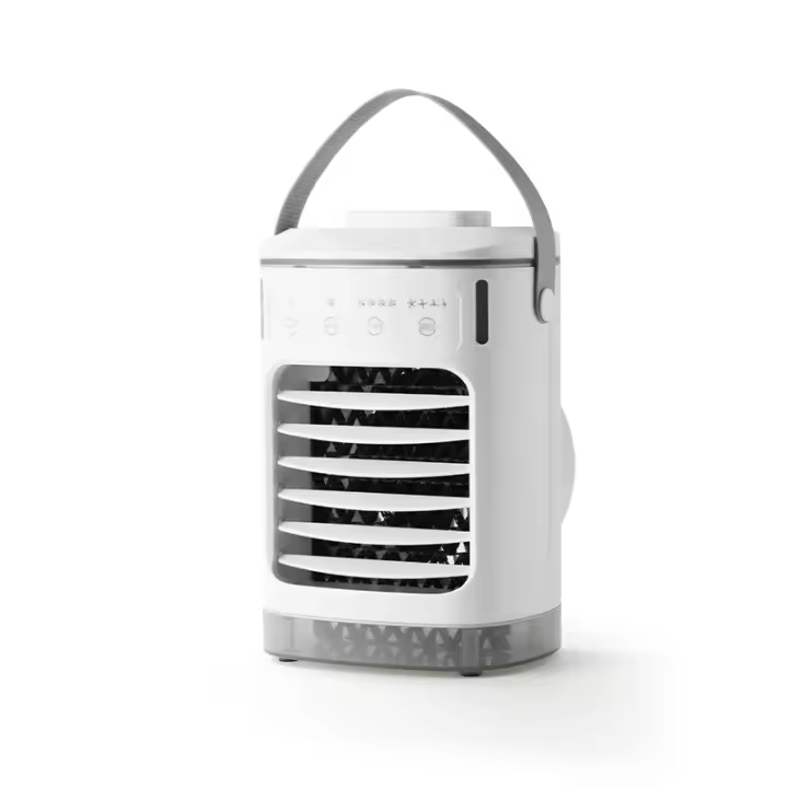 Enfriador de aire, aire acondicionado portátil, enfriador evaporativo 4 en 1, ventilador con rociador y luz nocturna a color. - 1
