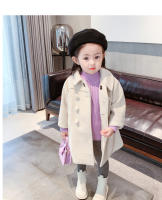 Abrigo De Lana Para Niñas Doble Botón Estilo Invernal Abrigo De Trench Otoño Invierno Ropa Para Niños 2-6 Años Outerwear - details 10