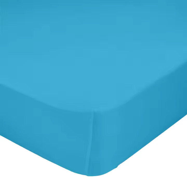 Happyfriday- Basic Bajera cuna Turquesa, Bajeras infantiles 100% Algodón, calidad de 150 hilos, Fabricado en España - 1