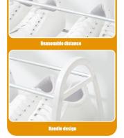 Organizador De Zapatos De 4 Capas Alta Capacidad De Soporte Moderno Minimalista Gran Capacidad Eficaz Ahorro De Espacio Duradero Y Estable Material Plástico Diseño Elevado Resistente Al Agua Fácil De Montar - details 11
