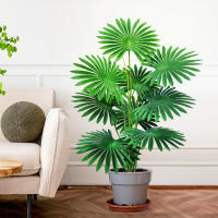 Planta Artificial De Palma Tropical Grande 60-105cm (37.2 Pulgadas) Hoja De Ventilador Decoración Para Oficina Y Hogar - details 16