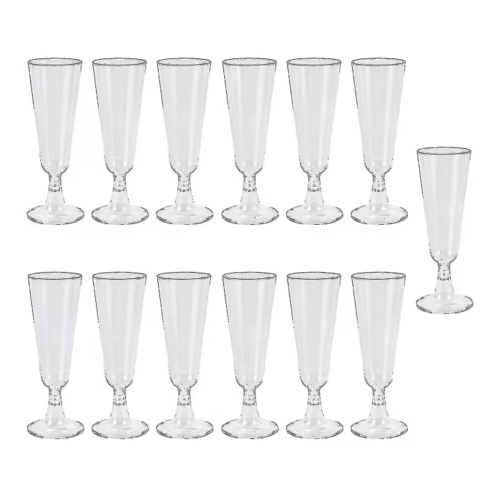 60 uds 150ml copa de champán de plástico duro desechable copa de vino tinto copa de vino fiesta Festival TAO - 1