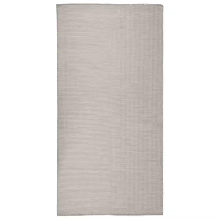 vidaXL Alfombra de exterior de tejido plano gris taupe 100x200 cm - 1