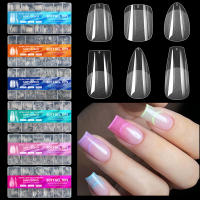 600pcs De Uñas Postizas De Acrílico Semi Mate Y Mate Full Cover Ovaladas Y De Alerón Para Dedos De Mano En Caja - details 0