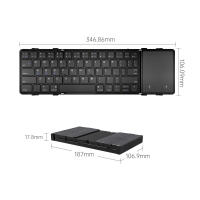 Teclado Bluetooth Plegable Recargable Jomaa Con Touchpad Para Tablet iPad Soporte De Lenguajes Hebreo Coreano Ruso Compatible Con Laptop Y Tablet - details 9