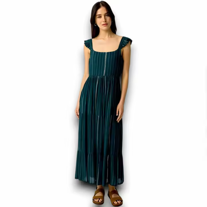 Vestido Gianna Tiffosi - Volantes y Brillo Sutil La Mujer Barbuda - 1