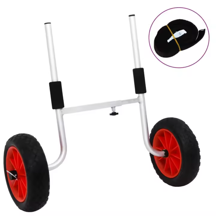 vidaXL Carrito kayak desmontable aluminio 100 kg - 1