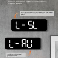 Reloj De Pared Electrónico Con Pantalla De Temperatura Y Fecha Reloj De Mesa Digital LED Montado En La Pared Para El Hogar Control De Voz DST 12/24H - details 6