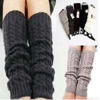 Calentadores De Piernas Para Mujer Sweet Girl Cubren Hasta La Rodilla Tejidos En Acrílico Color Sólido Para Otoño E Invierno - details 14