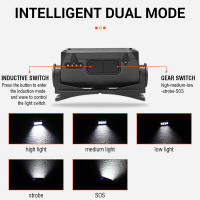 BORUiT K354Linterna Frontal LED Con Sensor De Movimiento Recargable Tipo-C Impermeable Para Camping Pesca Torcha Frontal Potente - details 3