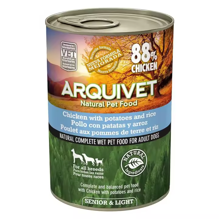 Arquivet Senior Light Pollo 400g | Alimento Húmedo para Perros Mayores - 1