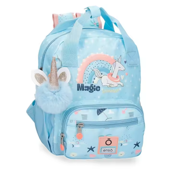MOCHILA ENSO MAGIC SUMMER AZUL CLARO 28 CM ADAPTABLE A CARRO - 1