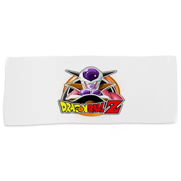 MERCHANDMANIA TOALLA MEDIANA GIMNASIO ABSORBENTE logo personaje freezer frieza villano serie peleas suave con bolsita - 1