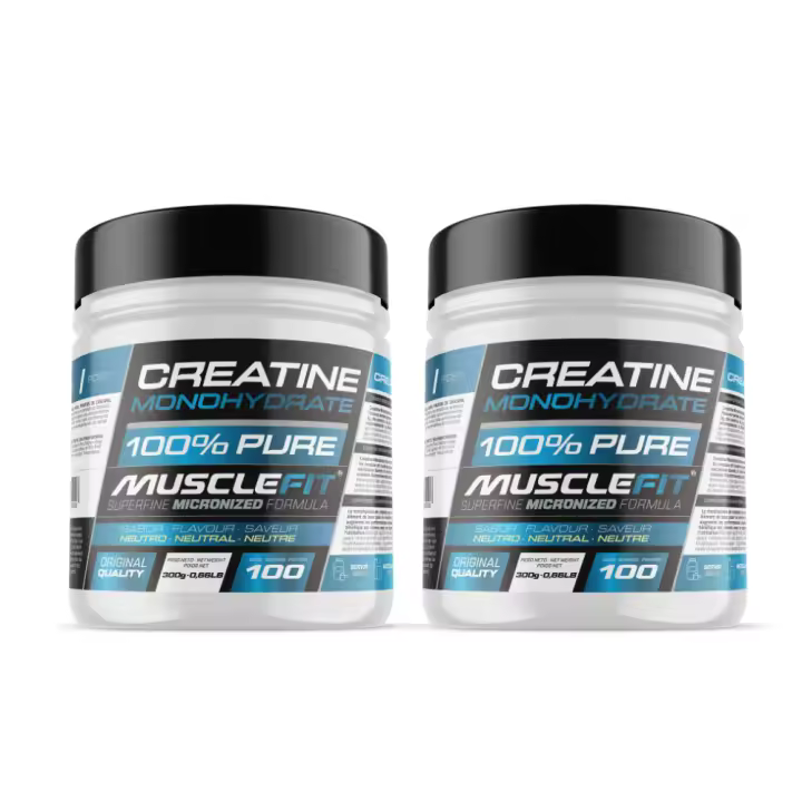 Musclefit - Pack 2 X Creatina Monohidrato Micronizada 300g  + Regalo - Aumenta el Rendimiento Muscular - 1
