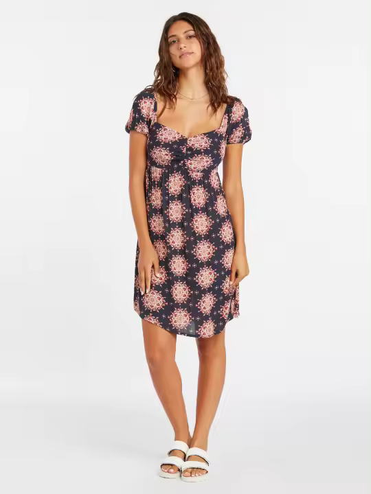 Vestido Volcom Thee Metallion Dress Midnight Blue - 1