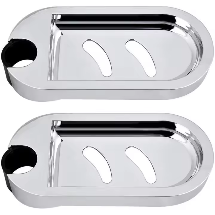 Jabonera para Ducha, 2 piezas, soporte para Esponja de la ducha, bandeja para la ducha ajustable para Barra de Ducha, diámetro del orificio de 25 mm - 1