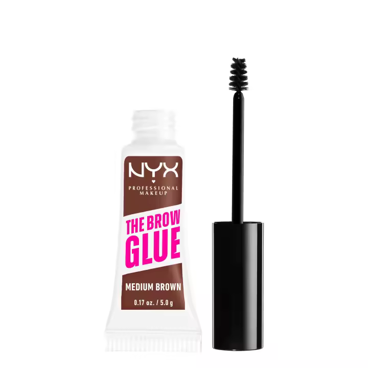 NYX Professional Makeup | The Brow Glue: Fija tus cejas en su lugar con este gel fijador, ideal para unas cejas perfectas en tu look de belleza. Logra unas cejas llenas y definidas que se mantendrán impecables durante todo el día. - 1